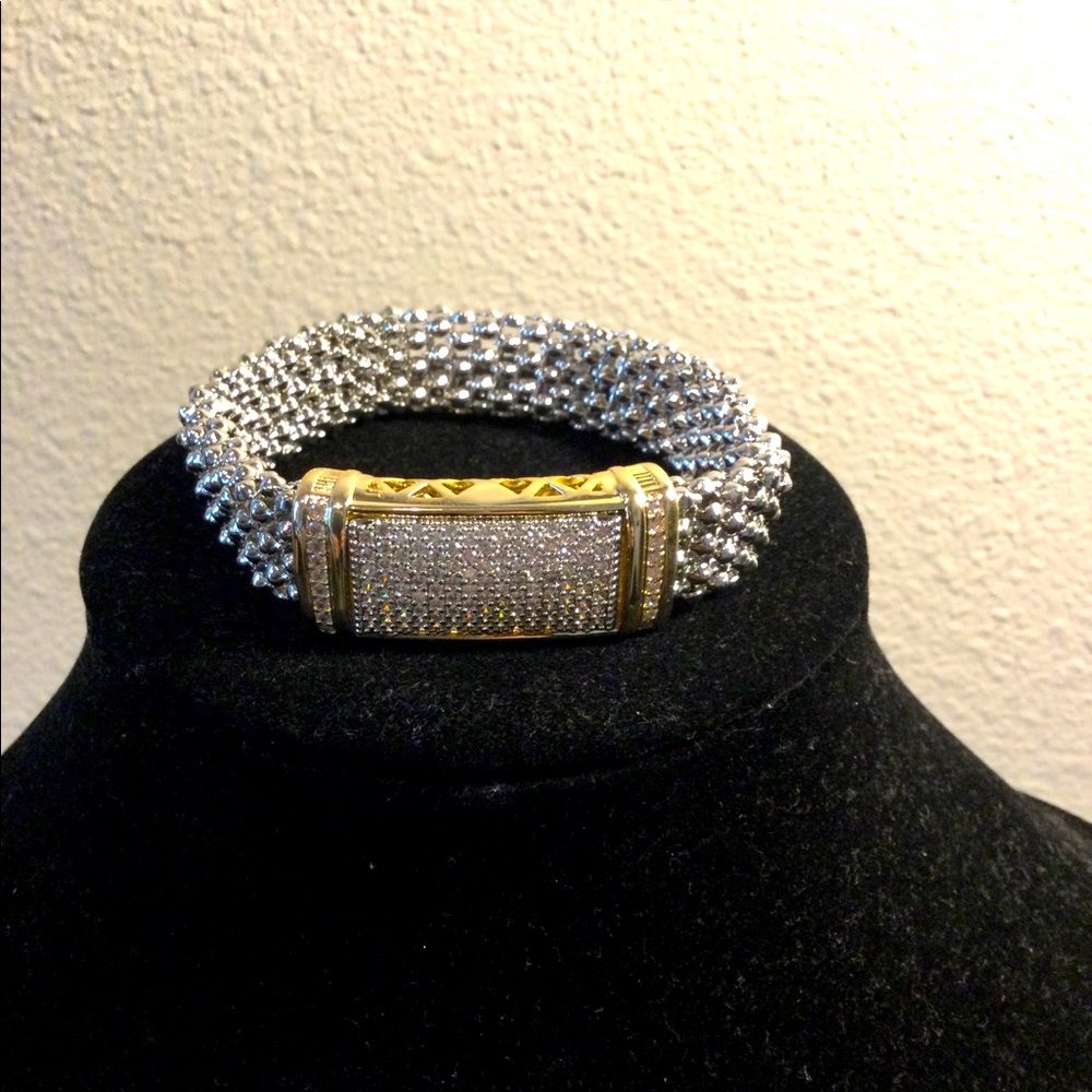 Pave Popcorn Crystal  Bracelet